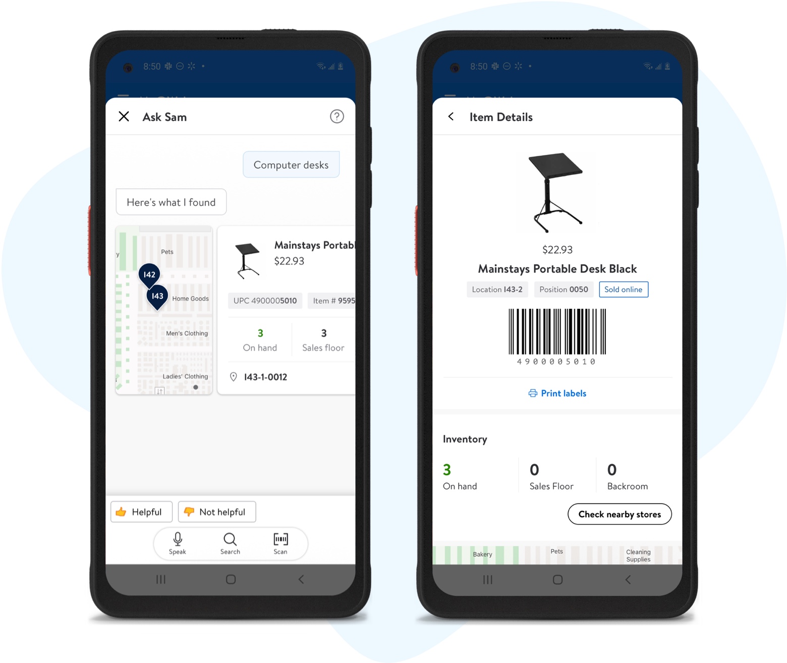 Using a digital assistant to lookup product information