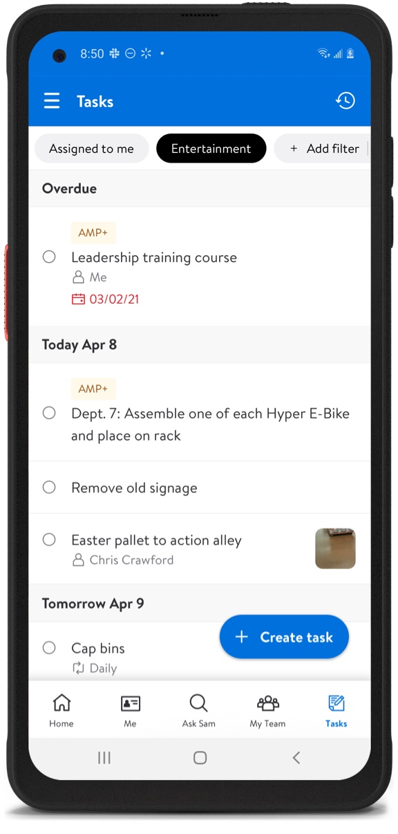 Personalized task center